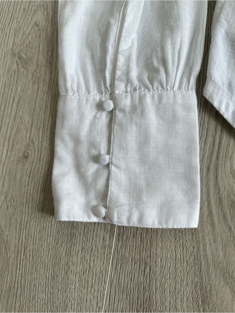 Free People Paula Boho Lace Trim V-Neck Blouse - White Size M READ Description - Picture 5 of 12